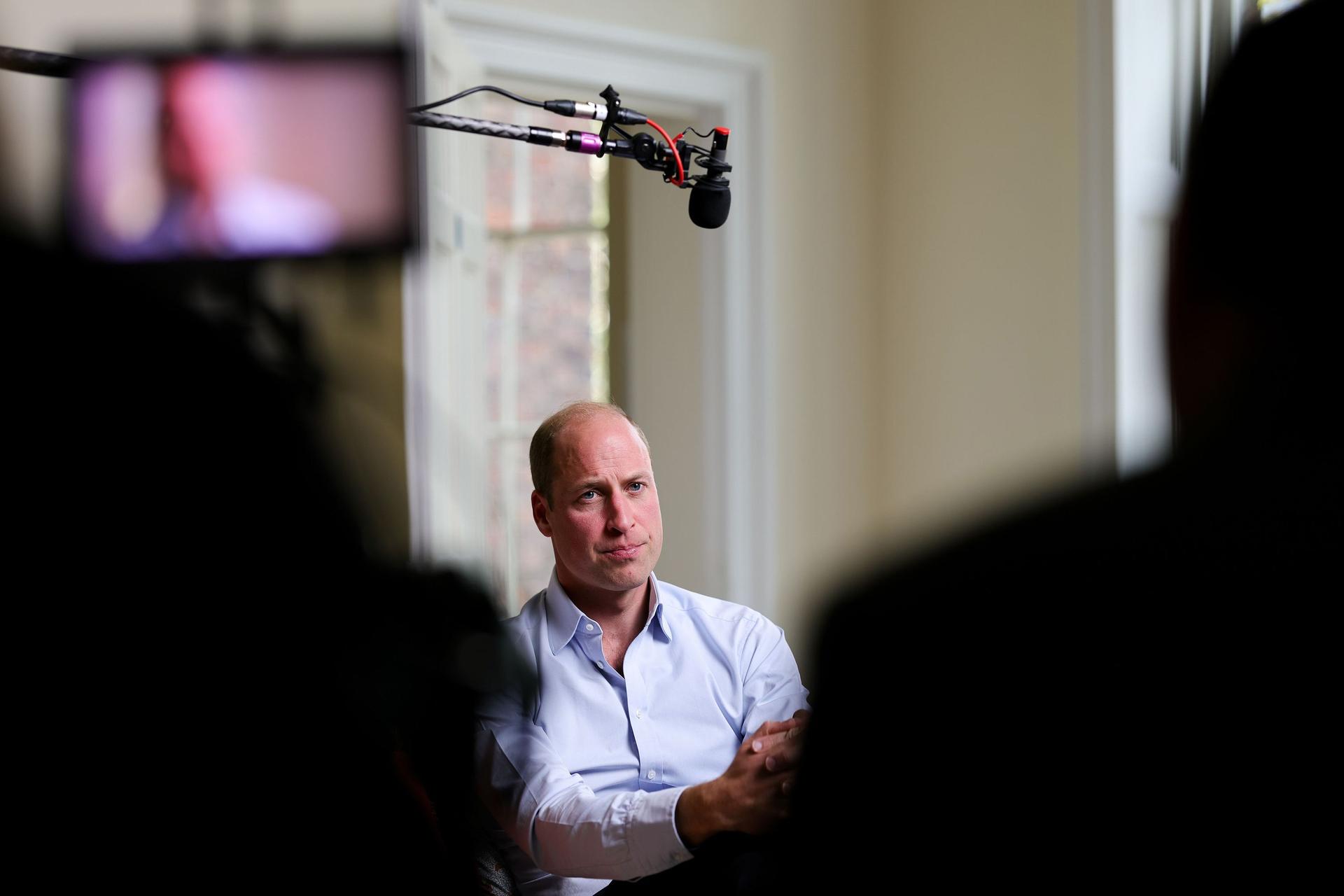 The Prince of Wales behind the scenes filming a documentary for the Homewards Campaign.