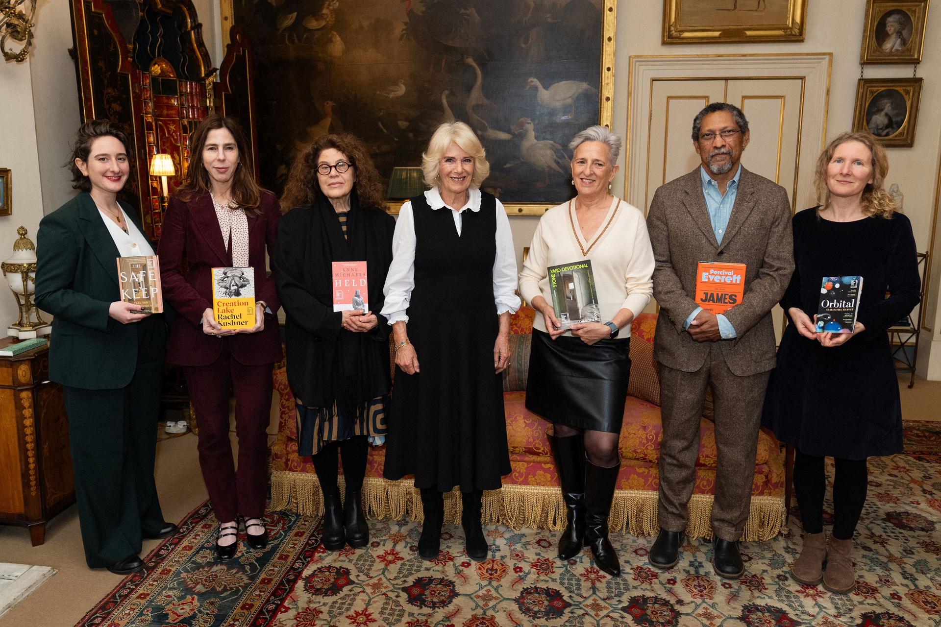 Queen Camilla attended a reception for the Booker Prize at Buckingham Palace this week.