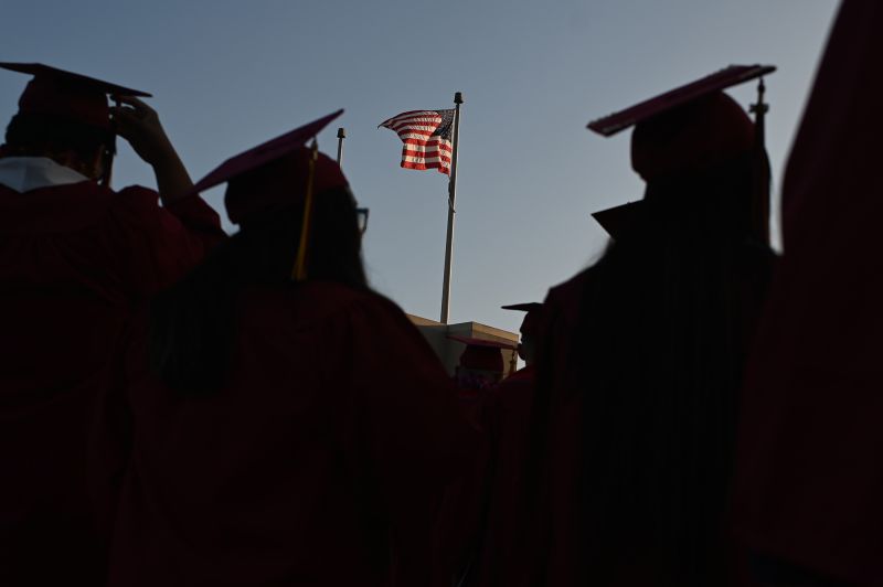 College students at graduation