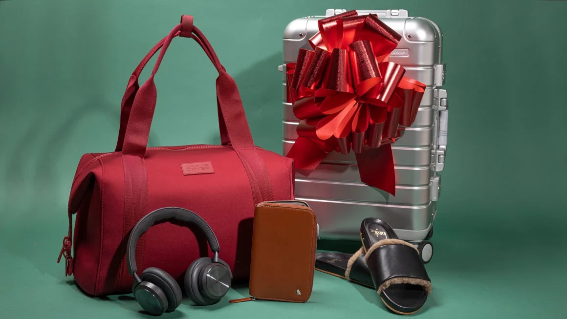 Variety of travel items